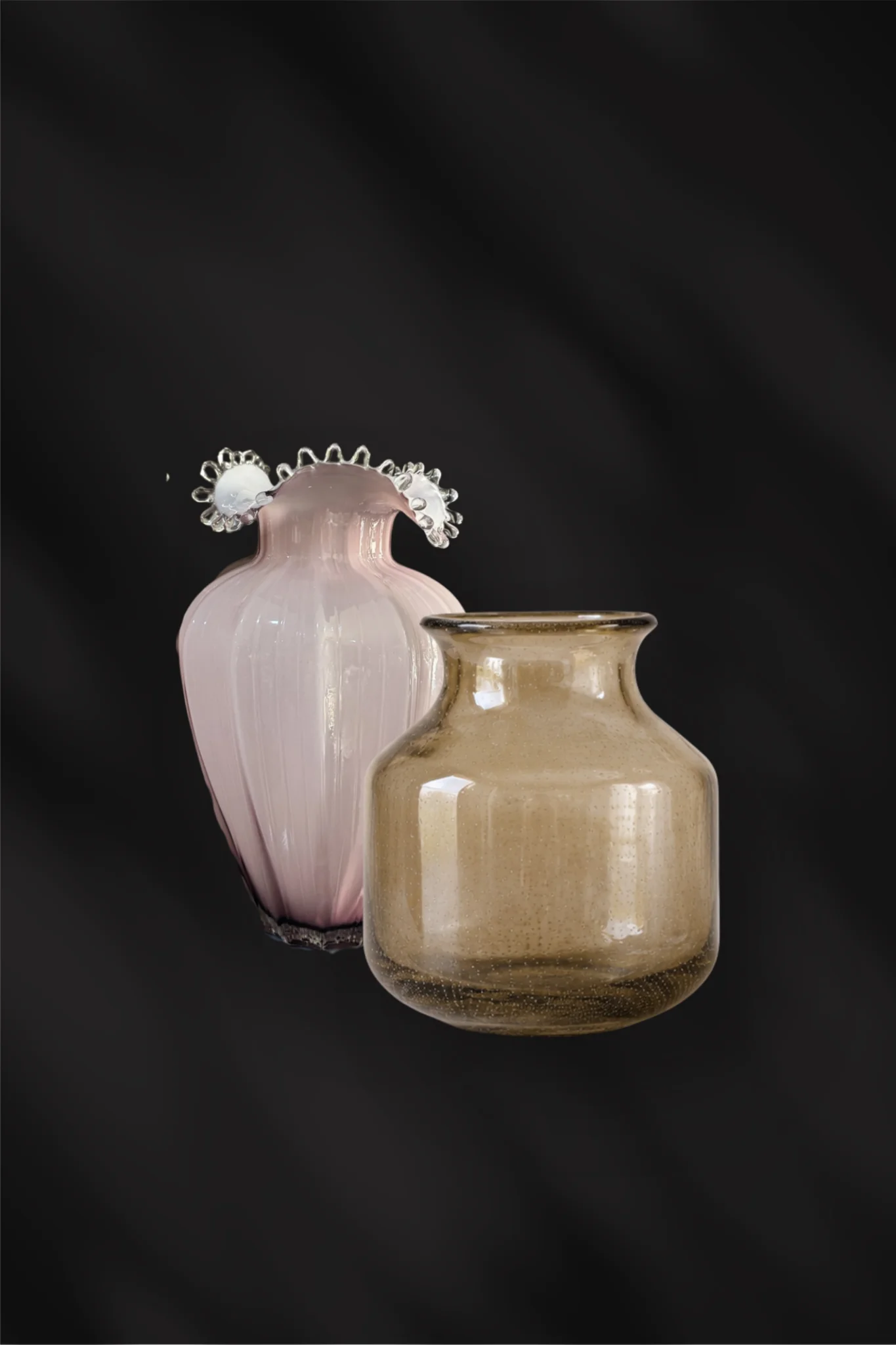 Glass Vase & Tray
